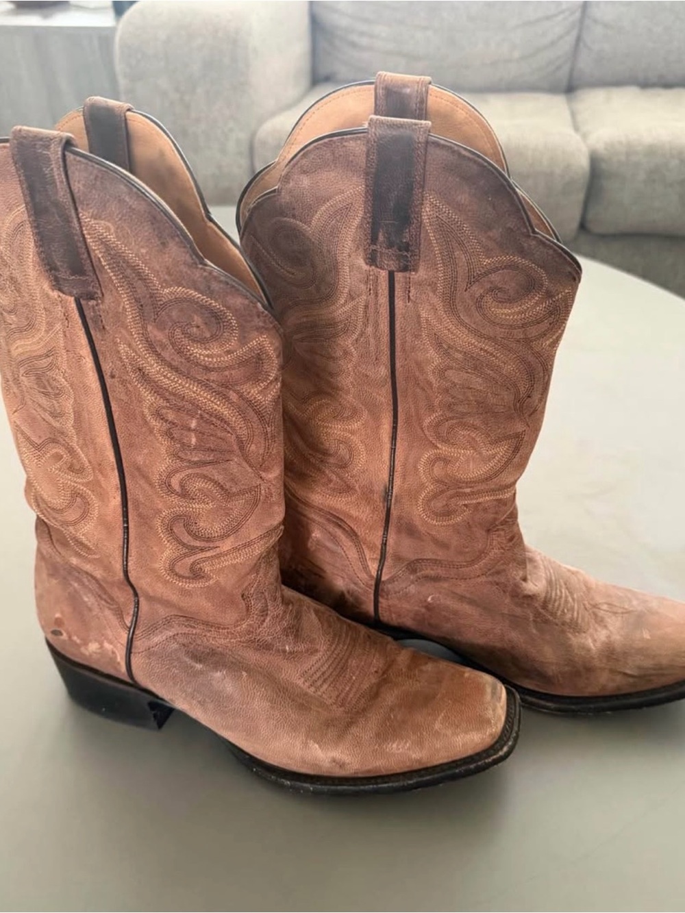 J.B. Dillon Brown Leather Western/Cowgirl Boots